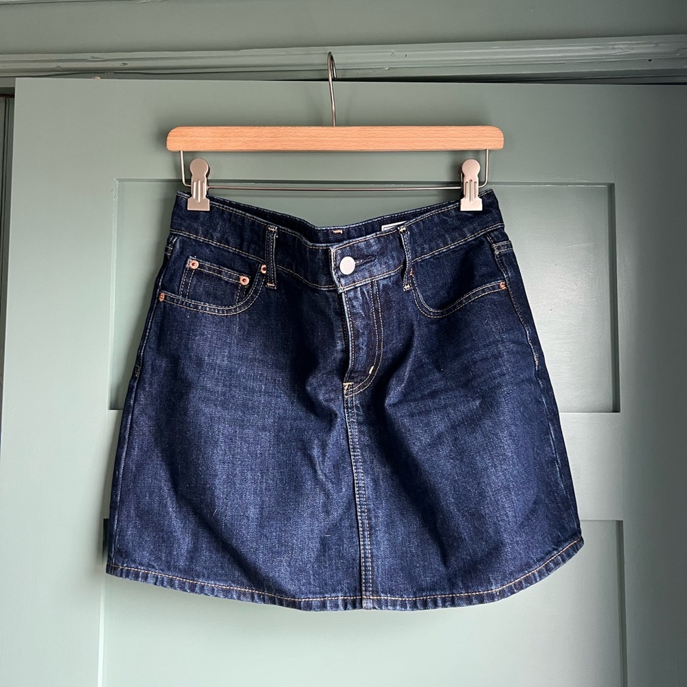 GAP Dark Blue Denim Mini Skirt size 8 Tall